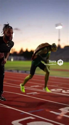 GUY RACES HIS FAVORITE PET!#turtle #youtube #track #trackandfield