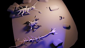 My procedural creatures can evolve! Each creature is generated (deterministically) from a "DNA" string. By interpolating between two strings, I get this effect! DevLog and details coming soon...