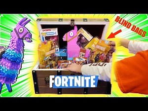 Finding NEW FORTNITE FIGURES & MERCH in Legendary Treasure Chest IN REAL LIFE!!