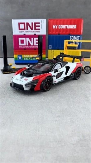 Mini McLaren Senna GTR with Container Setup 🔥 Supercar Model #shorts #supercar #mclaren #modelcars