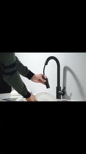 Pull Down Kitchen Sink Faucet Pull Out Two Function Single Handle Hot and Cold Water Mix