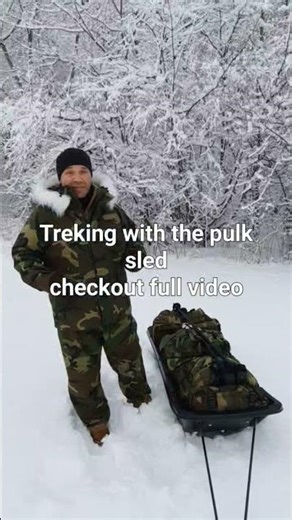 Treking with the pulk sled #like #subscribe #share #wog check out full video