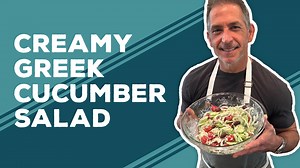 Bobby's makin' the easiest light summer salad recipe today—get my Creamy Greek Cucumber Salad recipe here: https://www.pauladeen.com/recipe/creamy-greek-cucumber-salad-recipe/ | Paula Deen