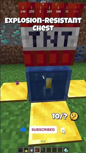 How to Make Explosion-Resistant Chest in Minecraft ✅ #minecraft #youtubeshorts #shorts