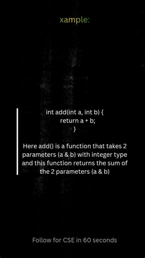 Functions in C/C++ in 60 seconds ⚡| #CSE #Shorts