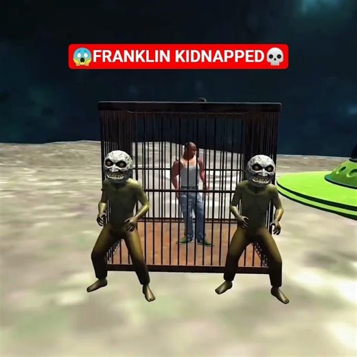 😱 Scary Moon Alien Kidnapped Franklin’s Brother 🌕 | Monster Train Rescue – IBD3D #shorts #ibd3d #gta