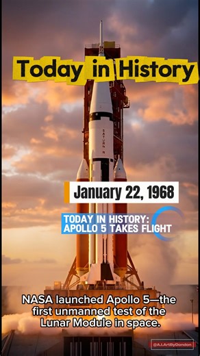 Today in History: Apollo 5 Takes Flight #history #space