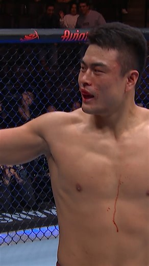 He's got the power 😤 Zhang Mingyang opens up the #UFCMacau main card! [ LIVE on ESPN at 6amET ] | UFC