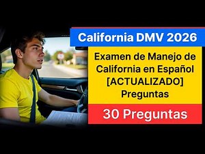 2026 California DMV Driver's Permit Test [UPDATED] 30 Questions