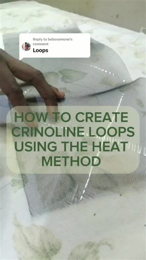 How to Create Crinoline Loops with Ironing Method