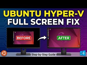 How to Fix the resolution of UBUNTU on Hyper v to full screen