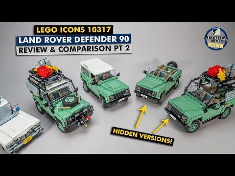 LEGO 10317 Land Rover Defender 90 build variations, features and comparison - review part 2