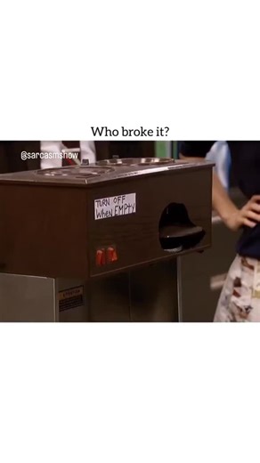 Sarcasmshow on Instagram: "This clip is from the TV show Parks and Recreation (not a movie), Season 3, Episode 13: ”The Fight.” Ron Swanson (Nick Offerman) breaks the coffee pot on purpose to spark conflict. Facts: The scene references Lord of the Flies. Offerman ad-libbed parts of Ron’s personality. The show ran 2009-2015 and won a Peabody Award."