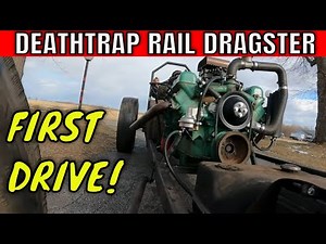 First Drive In My Nailhead Powered Deathtrap Rail Dragster!