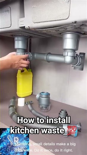 How to install kitchen waste 💯