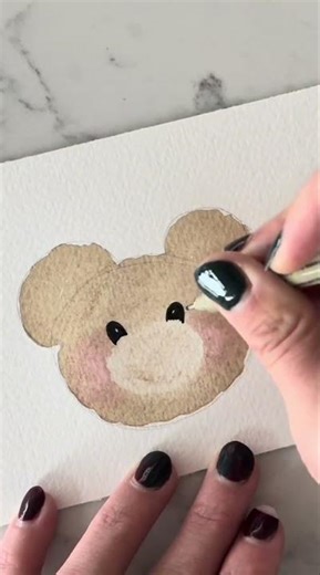 Cute Bear Watercolor 🧸 | Simple Painting for Kids & Beginners