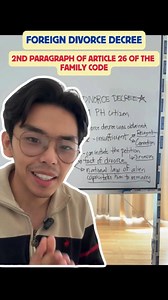19K views · 538 reactions | Foreign Divorce Decree | 2nd Paragraph of Article 26 of the Family Code | ARRC | Facebook