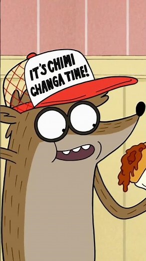 turn up the bass, pass the guac #RegularShow #Mordecai #Rigby #ChimichangaRap #CartoonNetwork