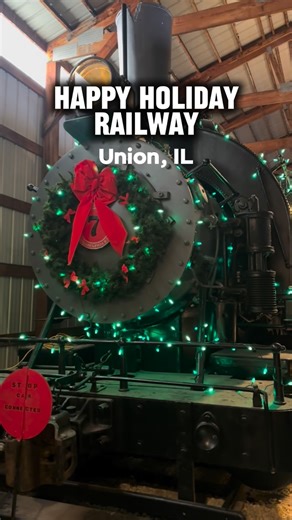 Liz | Chicago + Suburbs Family Fun on Instagram: "Happy Holiday Railway 🚂🎅 Ride the train with SANTA! 📍Illinois Railway Museum 7000 Olson Rd, Union, IL 60180 Meet Santa on this 40 minute train ride. You get warm cocoa & cookies. Kids get bells too! 🔔 Tickets are $25/per person, kids 2 and under are free Christmas music plays throughout the ride & the conductor comes around and explains a little bit about the history of the train car. We loved this! The model train room is a league of its own