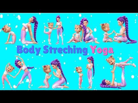 Cute Girls Attempt Viral Partner Yoga Challenge 💖 | Masha & Rumi Yoga Challenge | Mommy & Me Yoga
