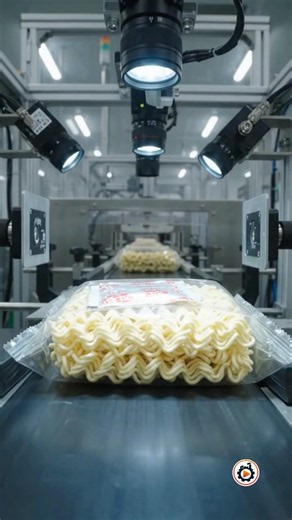 🔥 How Instant Ramen Noodles Are Made in a Factory 🍜 | Satisfying Process #Shorts