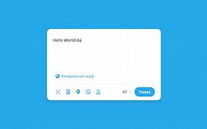 Twitter推文框与字符限制突出使用HTML CSS和JavaScript