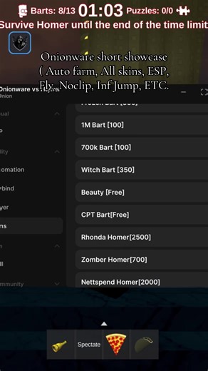 Onionware on delta, You vs Homer hacks, giveaway free skins esp fly auto farm coins tutorial #roblox #tut #youvshomer #exploit #yvh