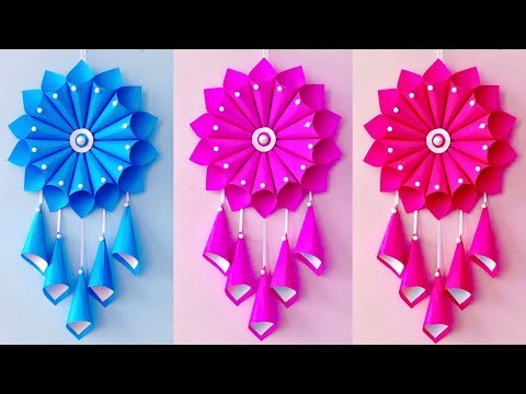 Unique Flower Wall Hanging / Quick Paper Craft For Home Decoration / Easy Wall Mate / DIY Wall Decor