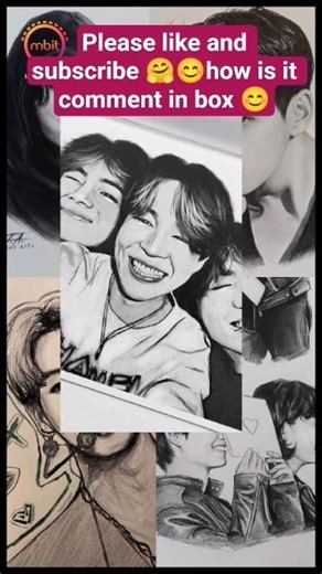 korean cute BTS 💙//korean bangtan drawing 🙂 RM 🤗//pookie 🫶🏻 kim Jungkook 😊#bts #artist #shortsfeed