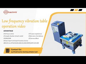 Low frequency vibration table operation video