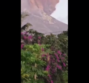 Mount Lewotobi volcano erupts in Indonesia spewing ash above homes