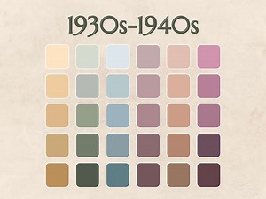 Retro Color Palette | Hex, RGB, CMYK Codes | Digital Color Palette | Business Branding | Branding Colors | 30s 40s - Etsy