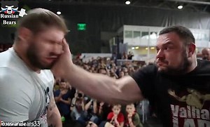 Watch men aggressively slap each other in bizarre Russian slapping competition (Photos/Video)