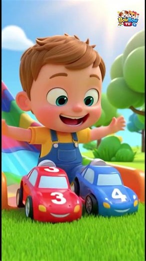 Learn Numbers 1–10 with Toy Cars 🚗 | Cute 3D Cartoon for Kids | #Cartoon #Shorts #usa #3DAnimation