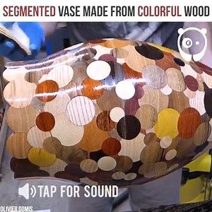Segmented vase made from colorful wood By Olivier Gomis: youtube.com/user/OriginsShaDoWs | Bored Panda Art