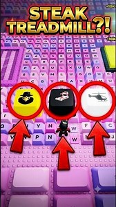 3 KEYS… ONLY ONE IS THE STEAK TREADMILL😱 #roblox #keyboardescaperun