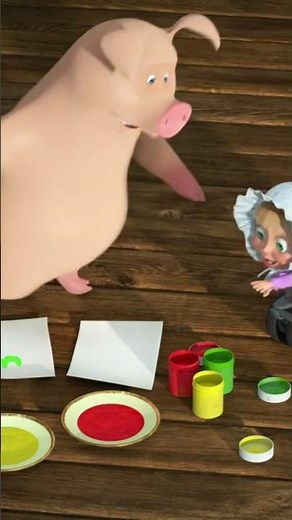 Baby ist ein Künstler! 🖐🎨 #Shorts #MaschaBär #mashabear #shortsfeed #fürkinder
