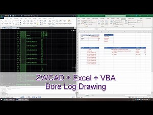 ZWCAD Bore Log Drawing Generator using Excel VBA Macro
