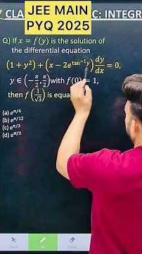 Q) If 𝑥=𝑓(𝑦) is the solution of the differential equation(1+𝑦^2 )+(𝑥−2𝑒^(tan^(−1) 𝑦) )