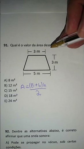 Área de um trapézio