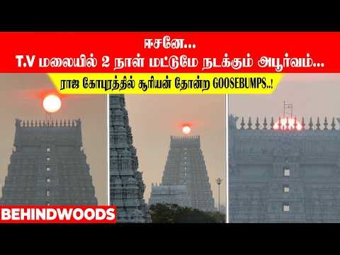 ஈசனே🙏 T.V மலையில் 2 நாள் மட்டுமே நடக்கும் அபூர்வம்...ராஜ கோபுரத்தில் சூரியன் தோன்ற GOOSEBUMPS..!