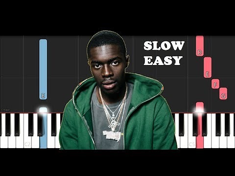Sheck Wes - Mo Bamba (SLOW EASY PIANO TUTORIAL)
