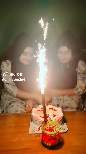 Festive Celebration Cake with Sparklers