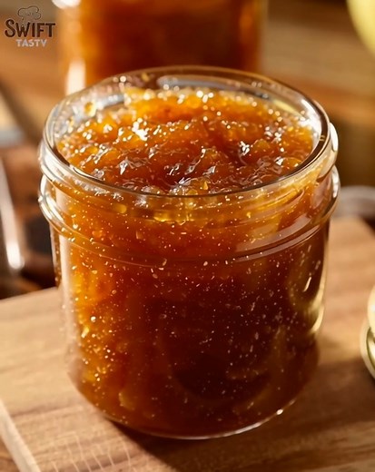 Caramel Apple Jam Ingredients: 4 cups peeled and finely chopped apples (about 4 medium apples) 1/4 cup lemon juice 1/2 cup water 1 teaspoon ground cinnamon 1/4 teaspoon ground nutmeg 1/4 teaspoon salt 1 package (1.75 oz) fruit pectin (powdered) 2 cups granulated sugar 1 cup packed brown sugar 1 teaspoon vanilla extract Directions: In a large pot, combine chopped apples, lemon juice, water, cinnamon, nutmeg, and salt. Bring to a simmer over medium heat for 10–15 minutes, stirring often, until app