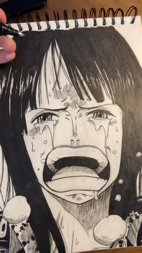 Riki Art | Anime and comic artist on Instagram: "Drawing every straw hat part 1 🏴‍☠️ First the Demon Child, Nico Robin 👿👩🏻 This scene is 💯 Which mugiwara should go next? 👀 Thanks everyone for the support ❤️ Follow for more art 🦾 #art #artist #anime #onepiece #robin"