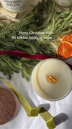 All Natural Soy Candles on Instagram: "Merry Christmas from the Linden family to yours 🎄✨ Wishing you a season filled with cozy moments, warm light, and lots of love. Thank you for being part of our little corner of the holidays."