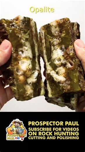 Cutting Rocks to Discover Nature's Hidden Treasures - No.11 Opalite #crystals #gems #rockhounding