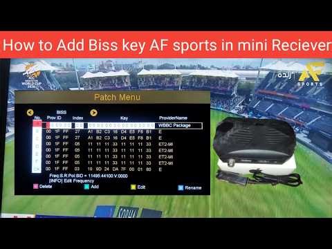 How to Add Biss key AF sports in mini Reciever