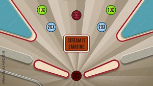 Streaming Starting On A Vintage Pinball Loop Stock Video