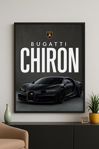 Bugatti Chiron Hypercar Poster: Modern Car Enthusiast Wall Art (digital Download - Etsy UK